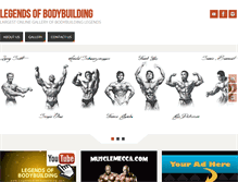 Tablet Screenshot of legendsofbodybuilding.com